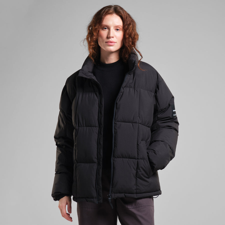 Dedicated Puffer Jacket Sorsele Square Quilt Black