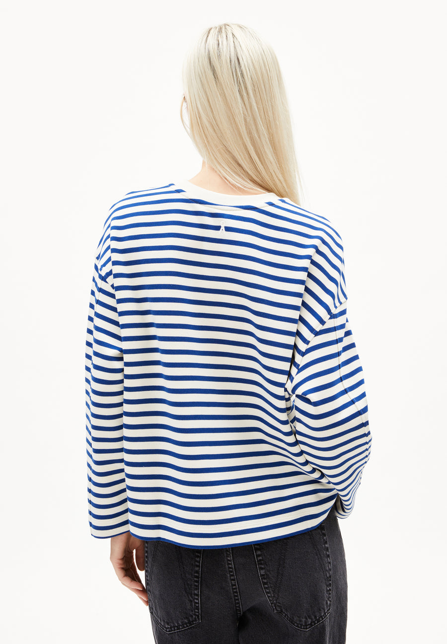 Armedangels Pullover FRANKAA MAARLEN STRIPE undyed-lapis blue