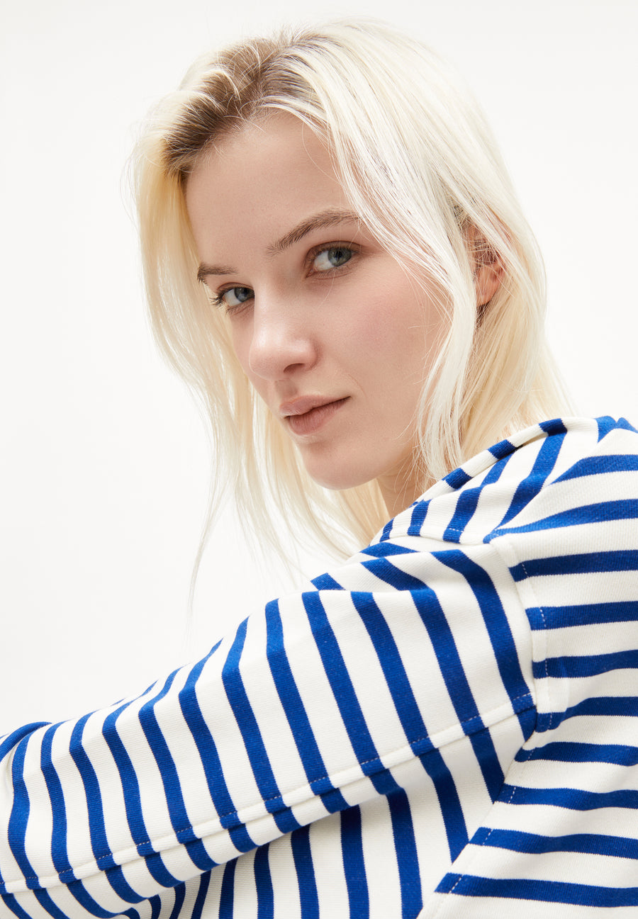 Armedangels Pullover FRANKAA MAARLEN STRIPE undyed-lapis blue