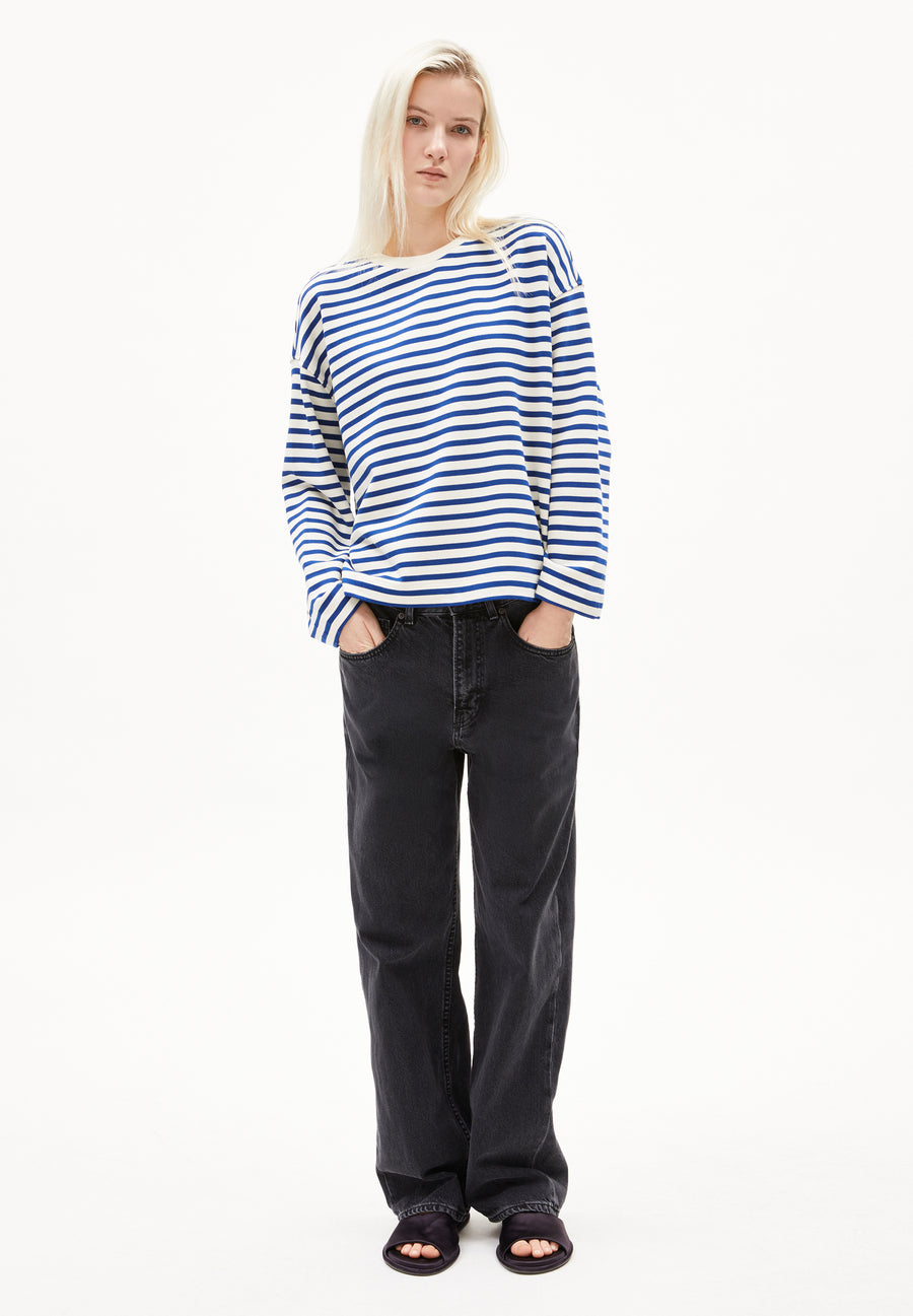 Armedangels Pullover FRANKAA MAARLEN STRIPE undyed-lapis blue