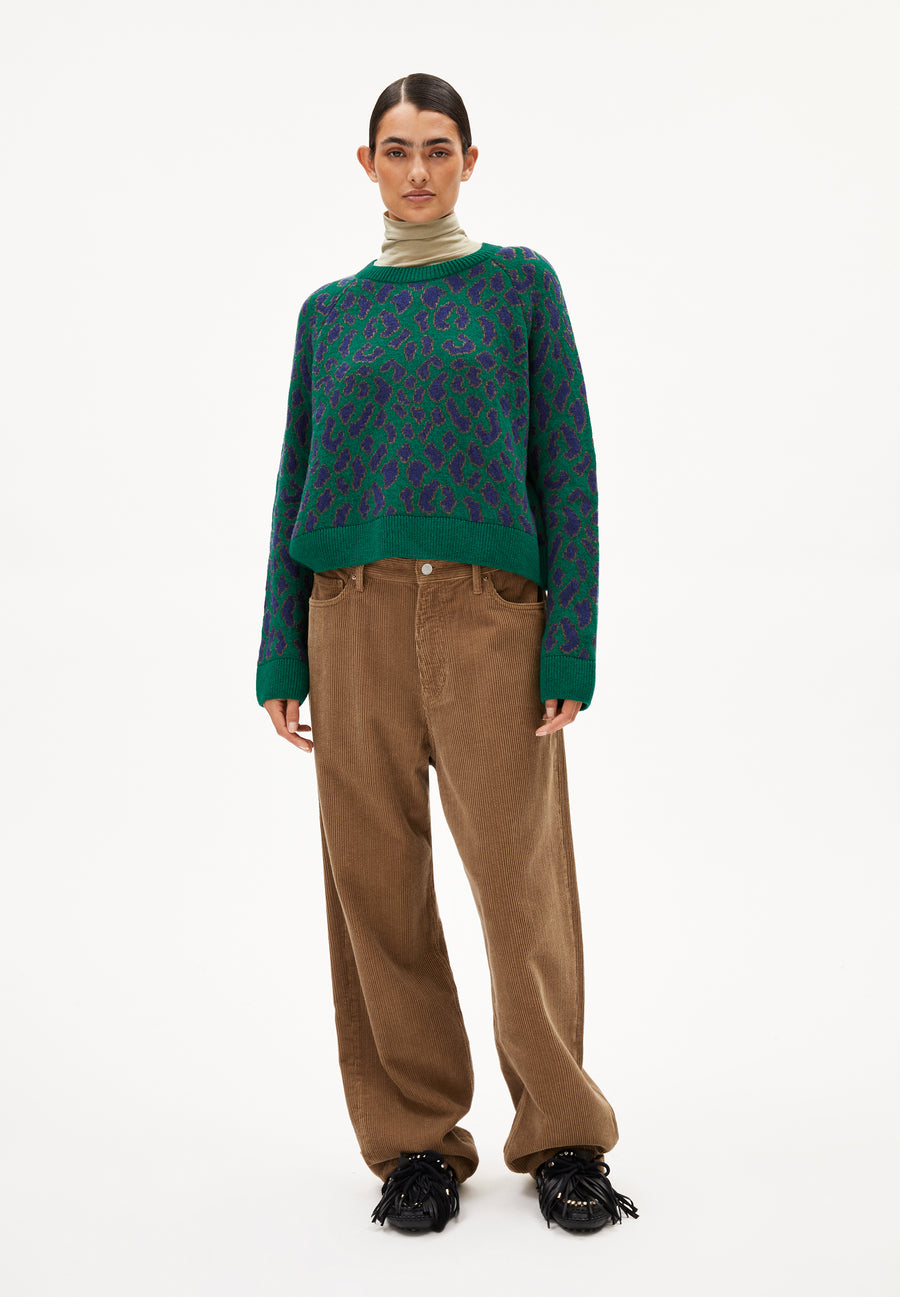 Armedangels Strick Pullover Diliriaa Leopaa emerald green