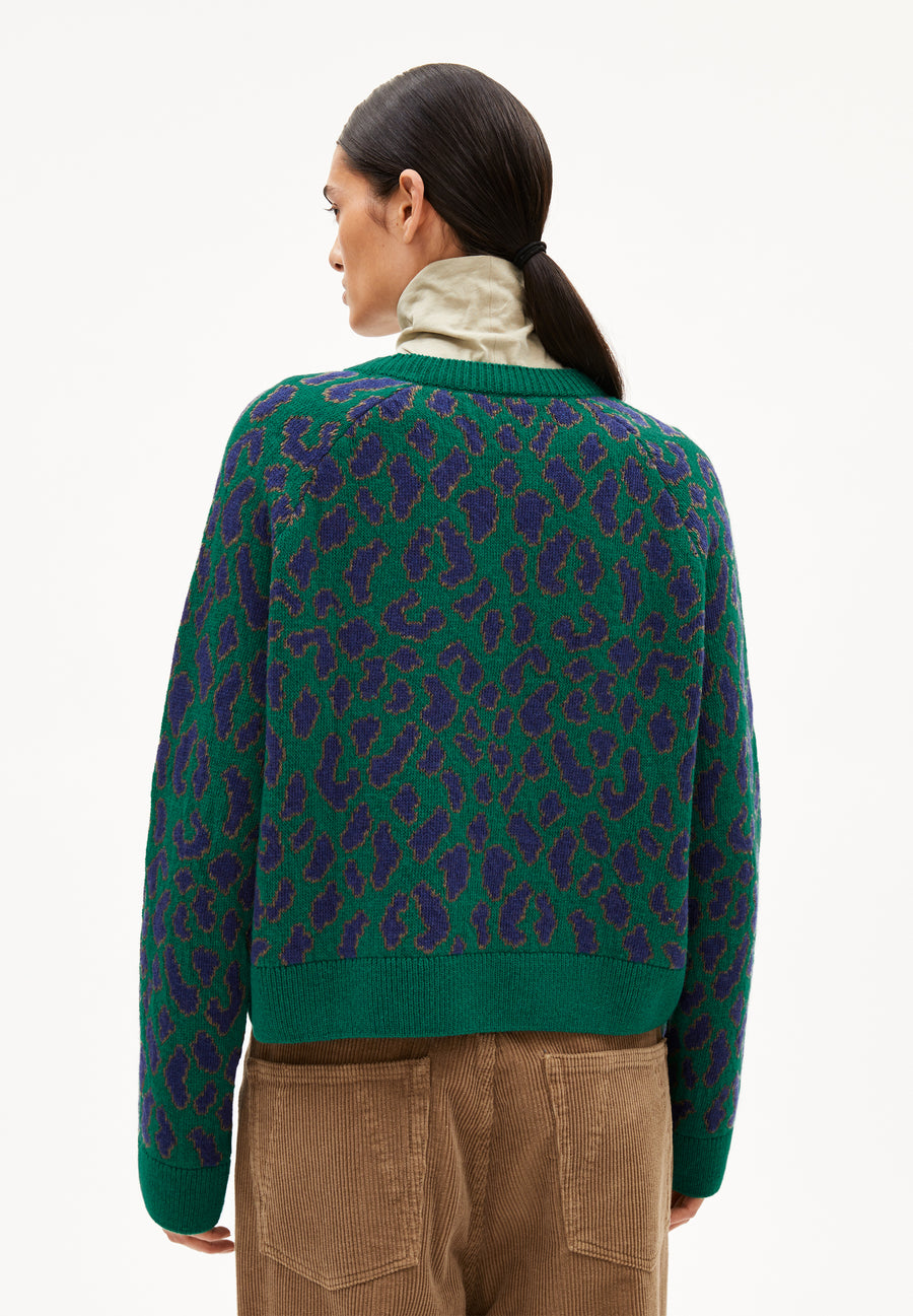 Armedangels Strick Pullover Diliriaa Leopaa emerald green