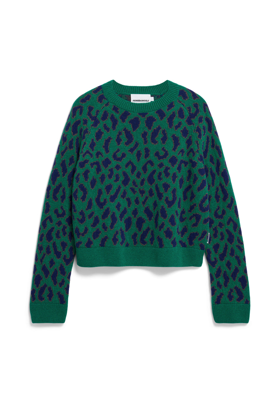 Armedangels Strick Pullover Diliriaa Leopaa emerald green
