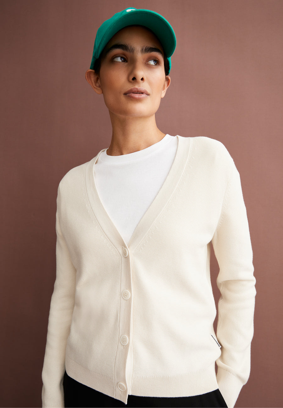 Armedangels Strick Cardigan Menaal Links Links oatmilk