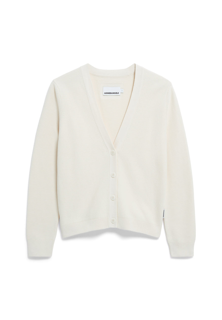 Armedangels Strick Cardigan Menaal Links Links oatmilk