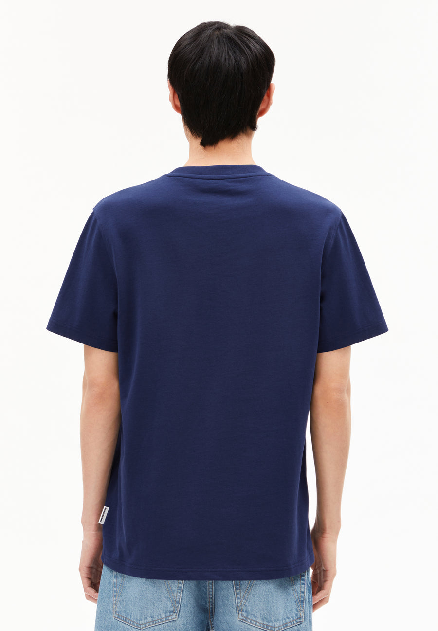 Armedangels T-Shirt MAARKOS blue noon