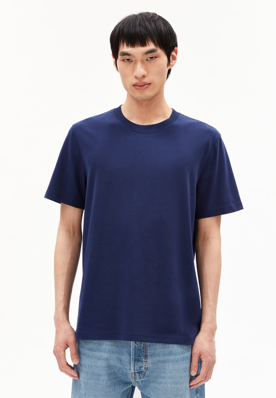 Armedangels T-Shirt MAARKOS blue noon