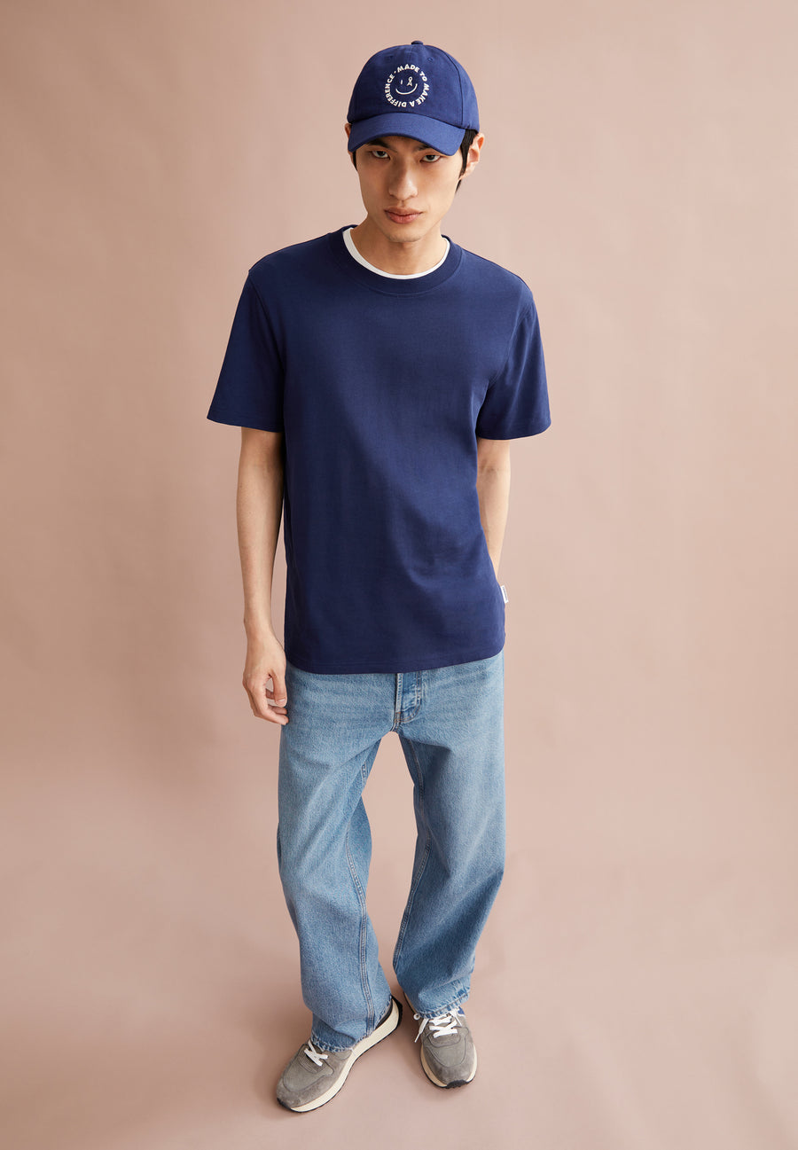 Armedangels T-Shirt MAARKOS blue noon