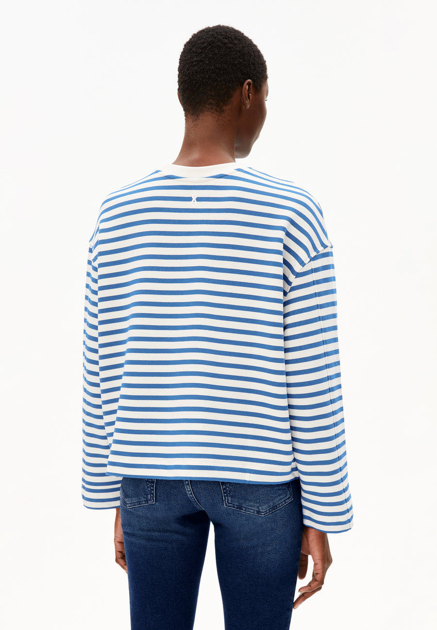 Armedangels Sweatshirt Frankaa Maarlen Stripe undyed-dark morning