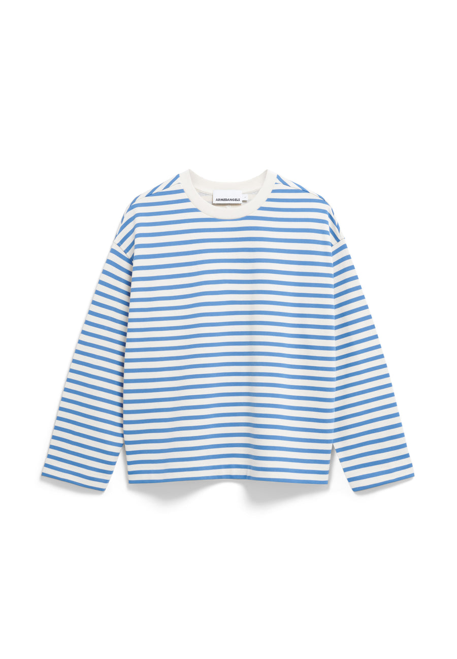 Armedangels Sweatshirt Frankaa Maarlen Stripe undyed-dark morning
