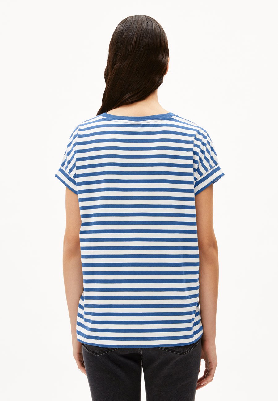 Armedangels T-Shirt Idaara Stripes white-dark morning