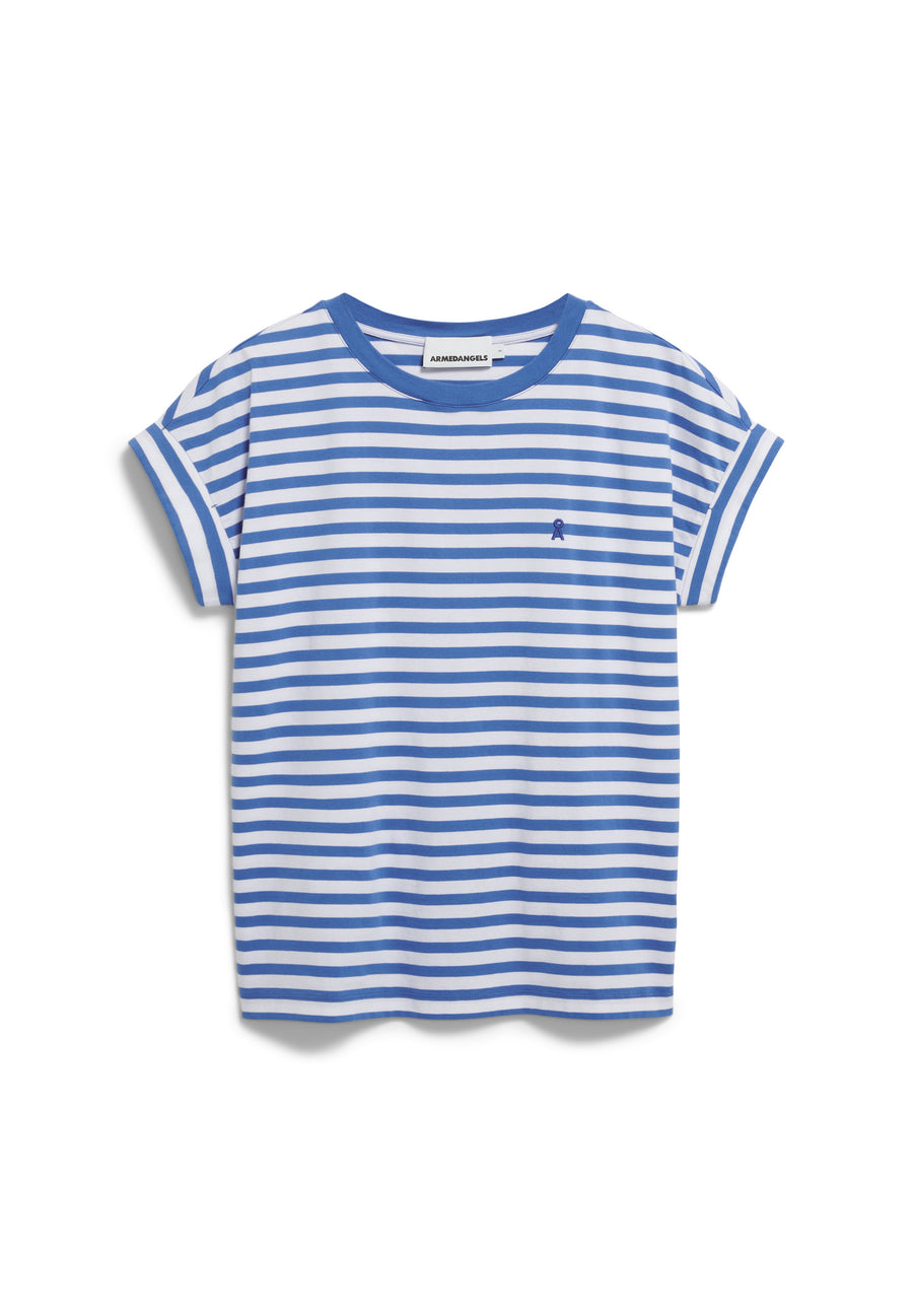 Armedangels T-Shirt Idaara Stripes white-dark morning
