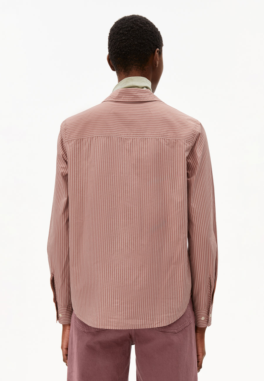 Armedangels Bluse Louilaa Striped light berry-ice grape