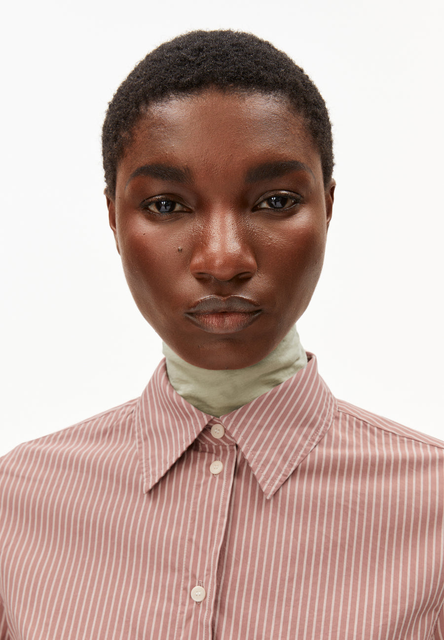 Armedangels Bluse Louilaa Striped light berry-ice grape