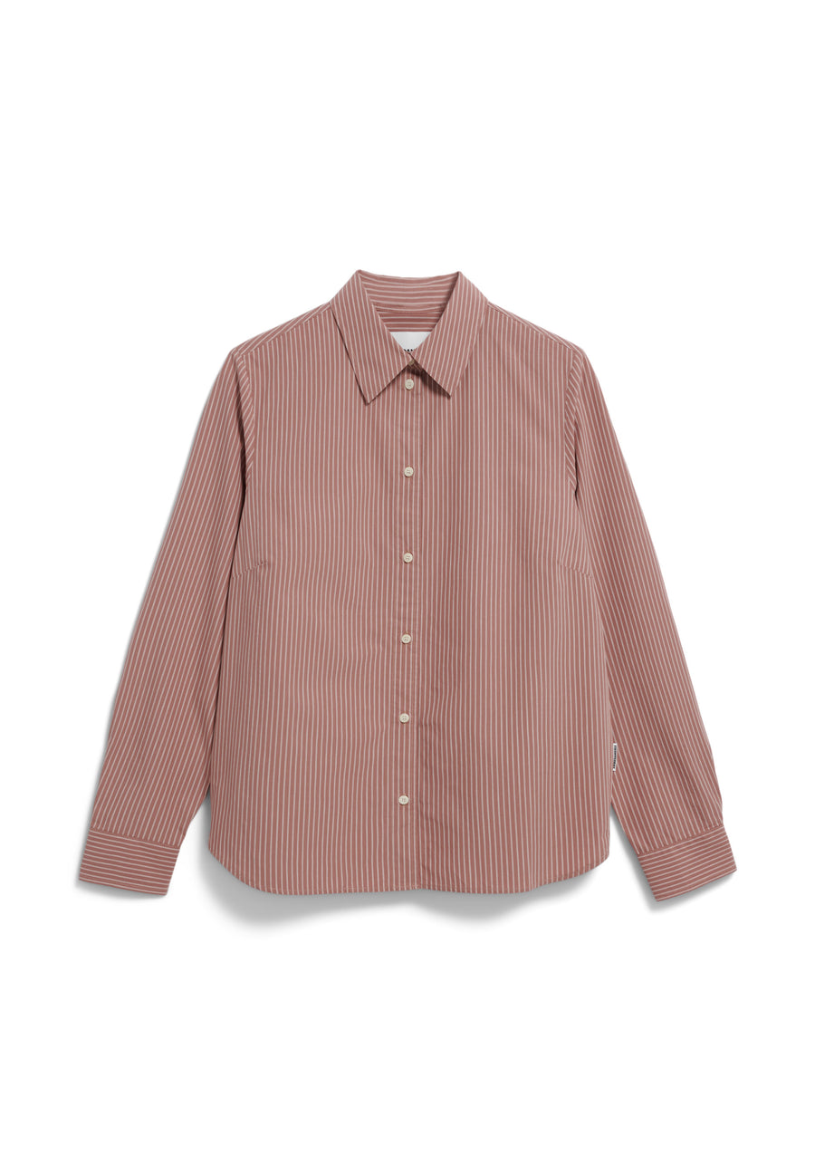 Armedangels Bluse Louilaa Striped light berry-ice grape