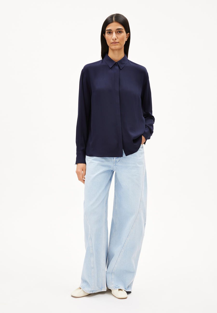 Armedangels Bluse LARISAANA LONGSLEEVE tinded navy