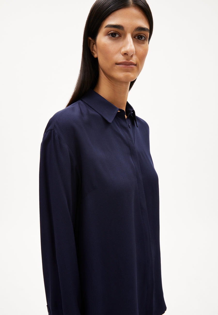 Armedangels Bluse LARISAANA LONGSLEEVE tinded navy