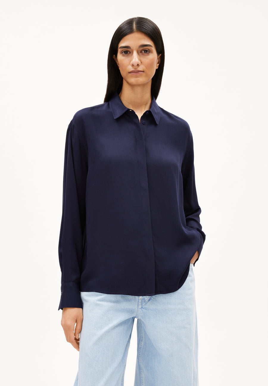 Armedangels Bluse LARISAANA LONGSLEEVE tinded navy