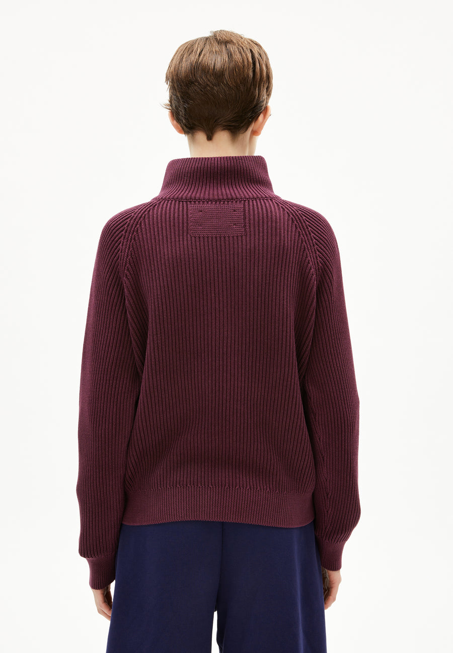 Armedangels Strick Pullover RONYIAAS GMT DYE dark cranberry