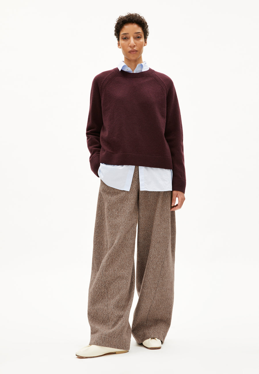 Armedangels Strick Pullover LILIRIAA REGLANA dark cranberry