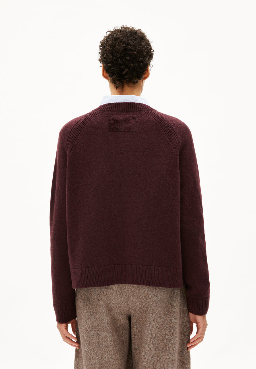 Armedangels Strick Pullover LILIRIAA REGLANA dark cranberry