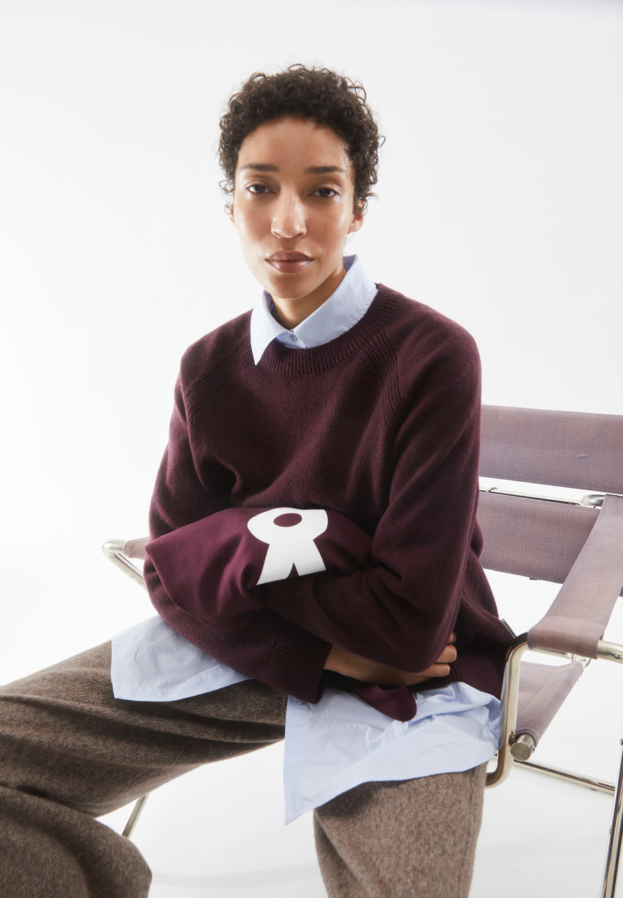 Armedangels Strick Pullover LILIRIAA REGLANA dark cranberry