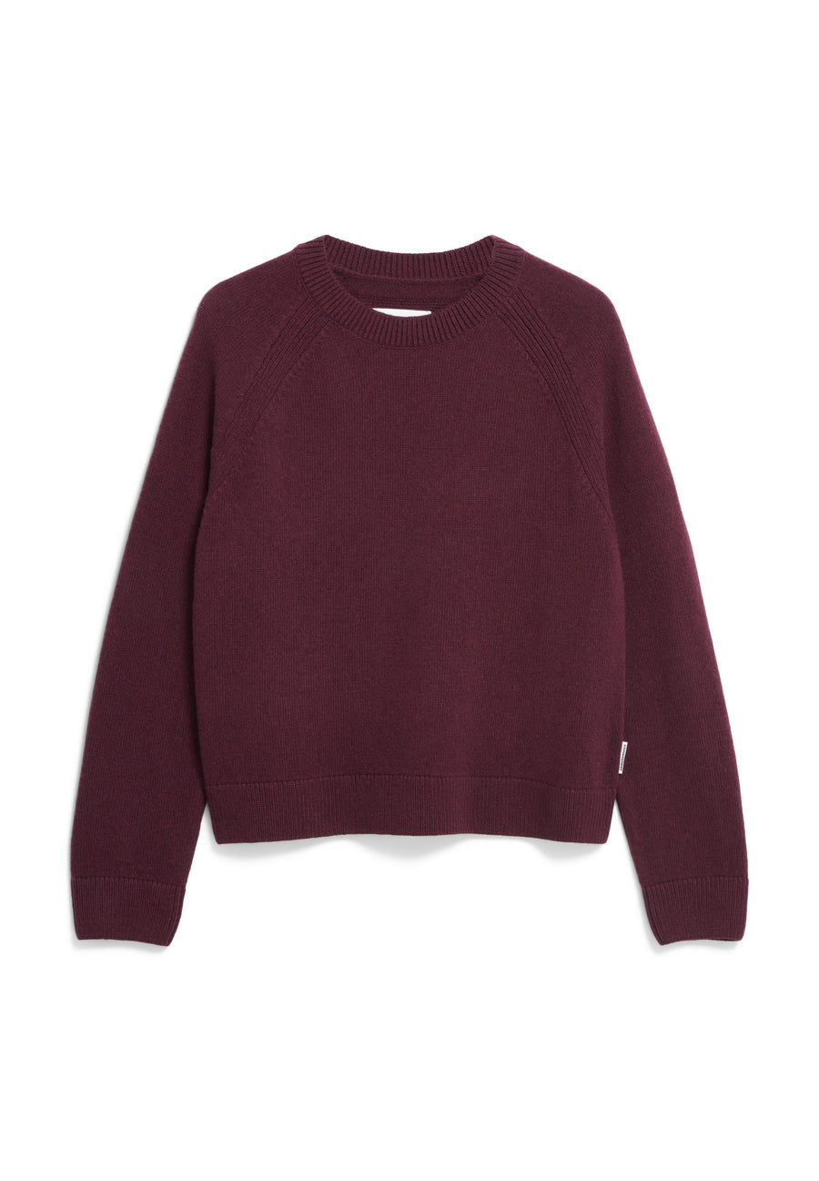 Armedangels Strick Pullover LILIRIAA REGLANA dark cranberry