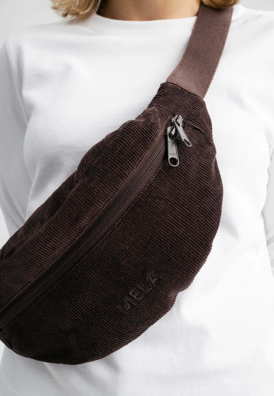 Mela Cord Bauchtasche BHAVIN walnuss