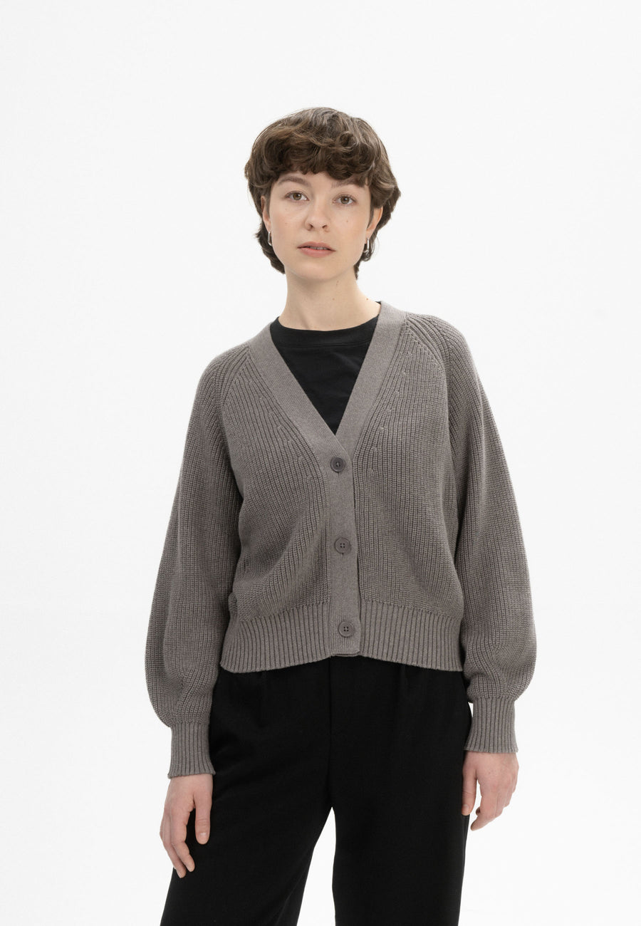 Mela Rippstrick Cardigan BHUMA bear melange