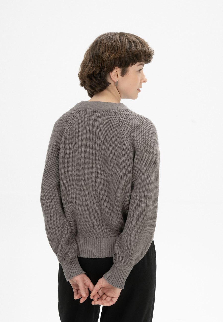 Mela Rippstrick Cardigan BHUMA bear melange