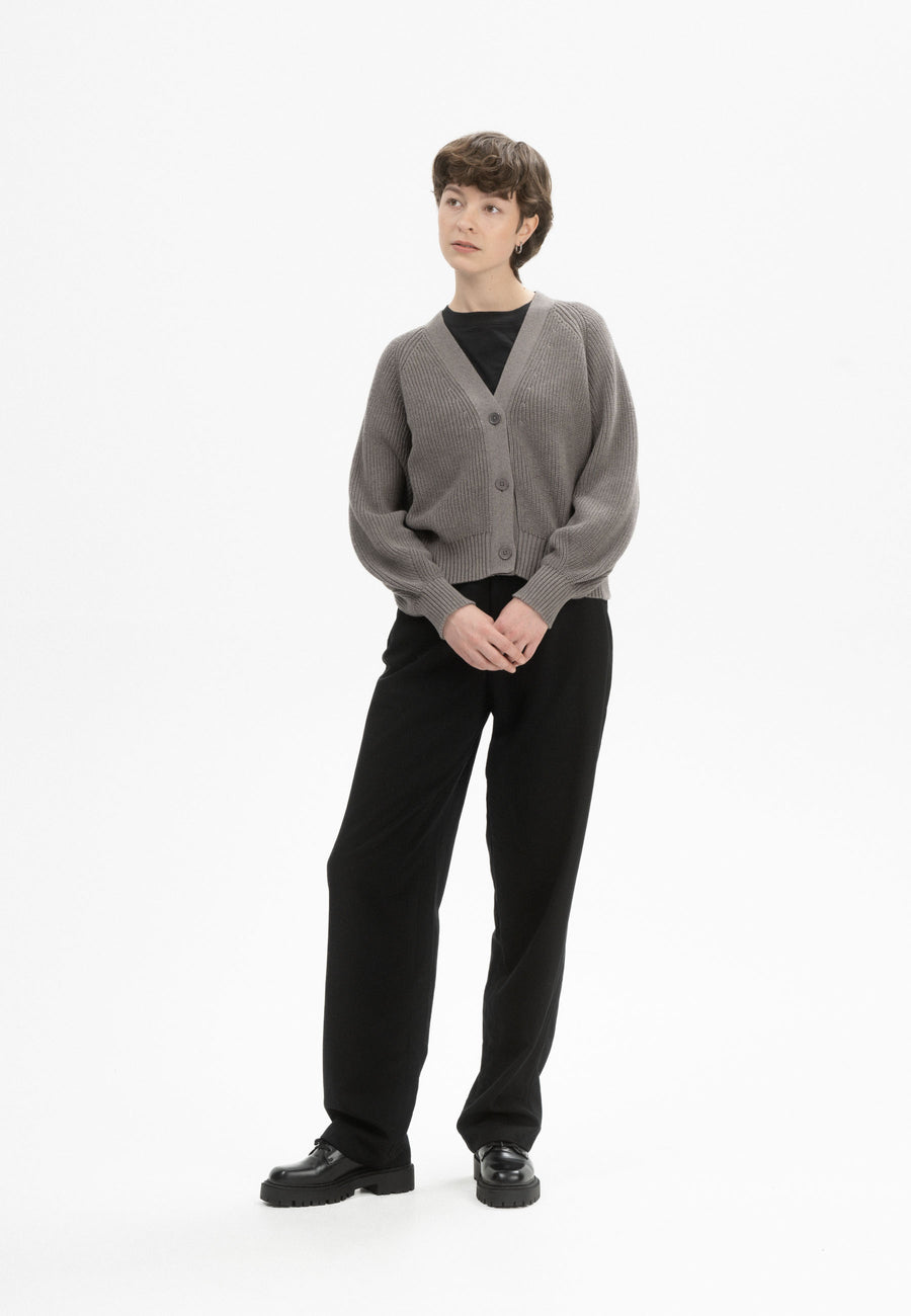 Mela Rippstrick Cardigan BHUMA bear melange