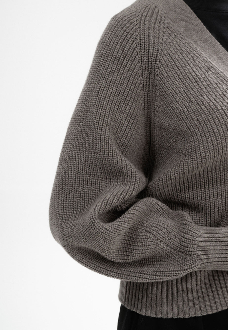 Mela Rippstrick Cardigan BHUMA bear melange