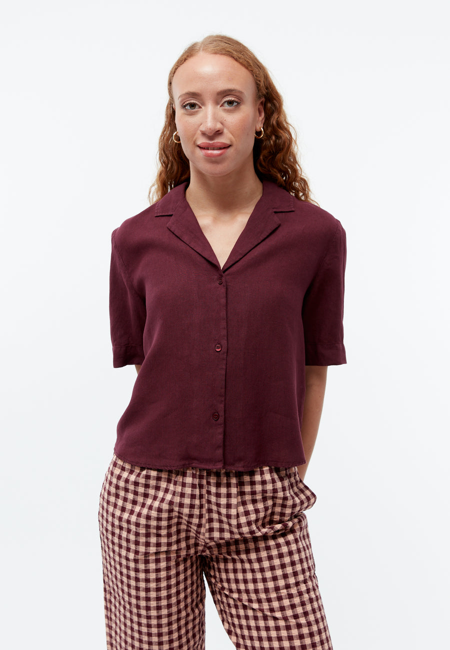 Givn Bluse Carol Burgundy (Linen)