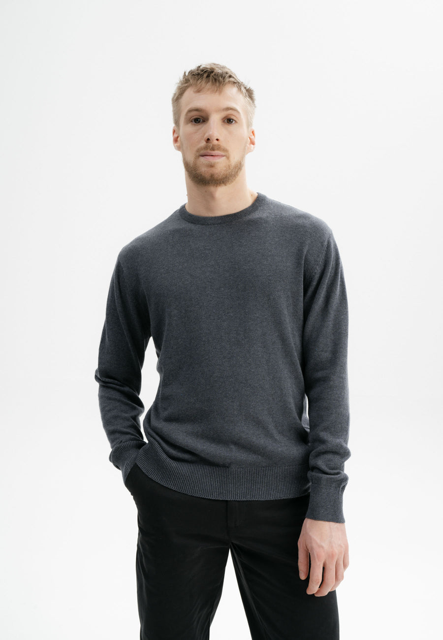 Mela Feinstrick Pullover HIMAL anthrazit melange