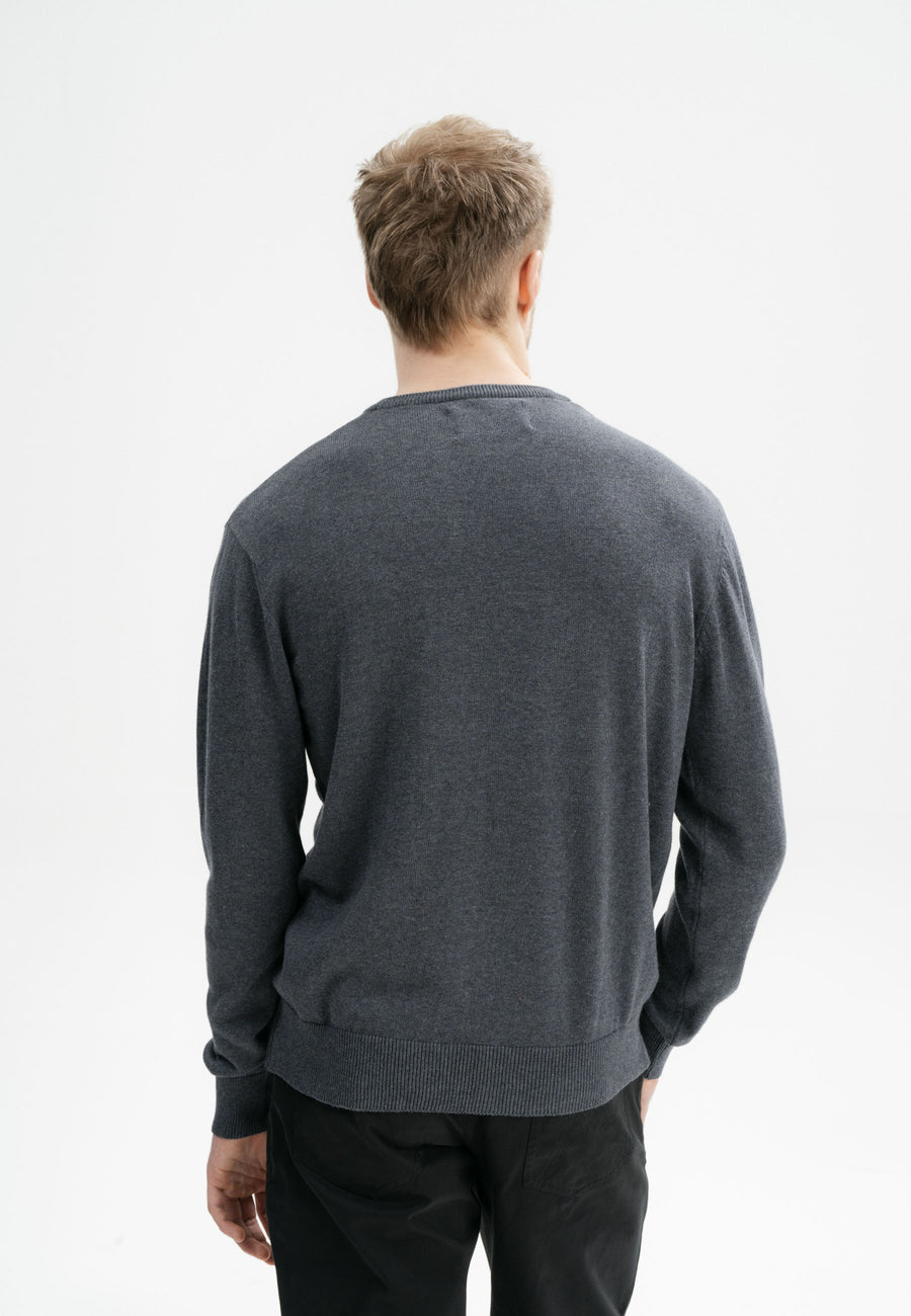 Mela Feinstrick Pullover HIMAL anthrazit melange