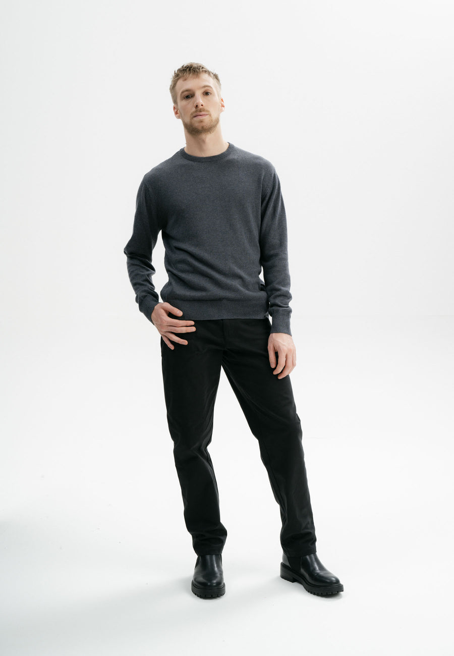 Mela Feinstrick Pullover HIMAL anthrazit melange