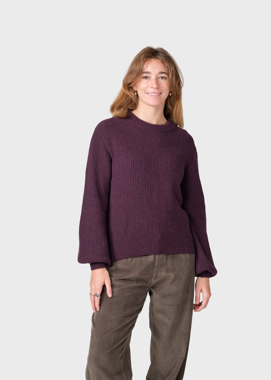 Klitmøller Merino Pullover Gerda knit Burgundy