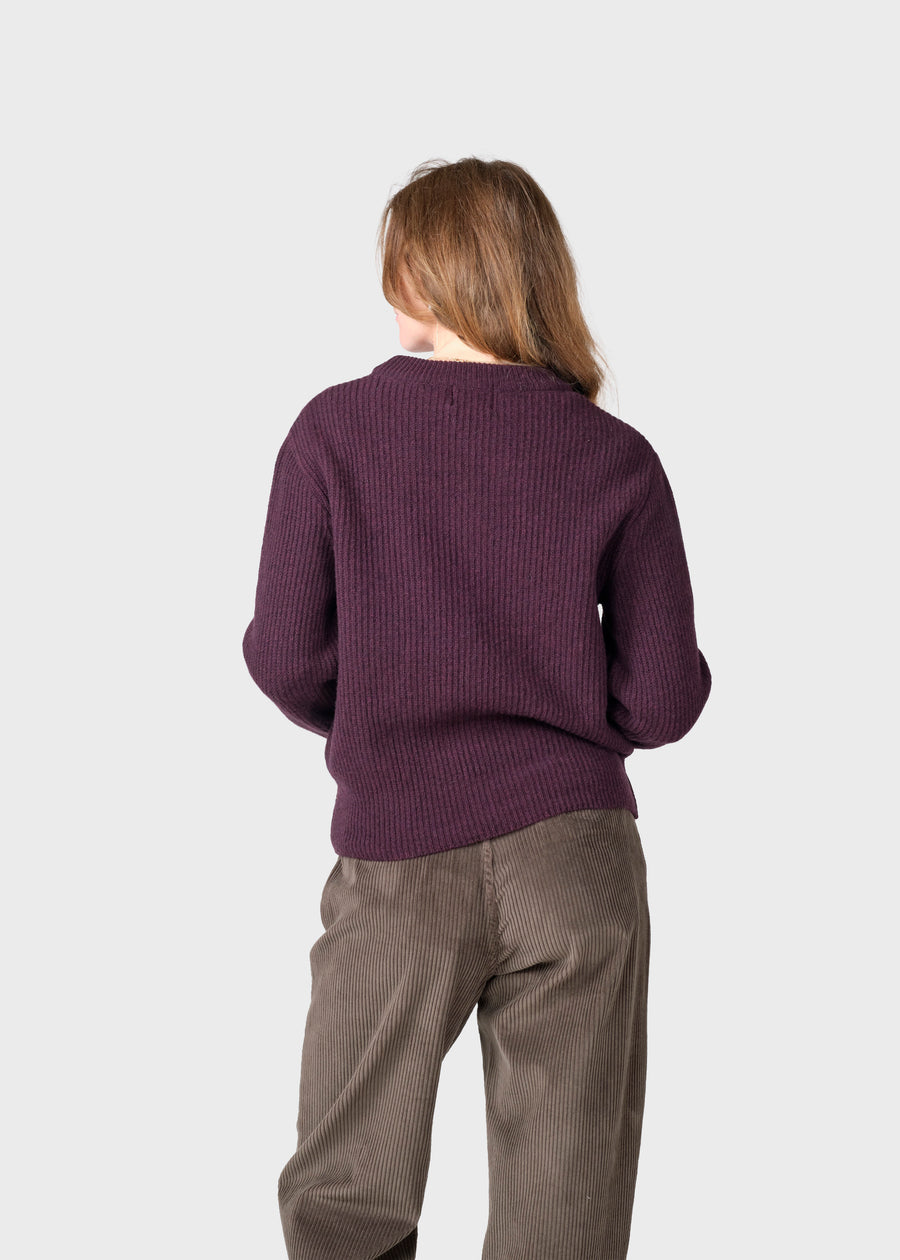 Klitmøller Merino Pullover Gerda knit Burgundy