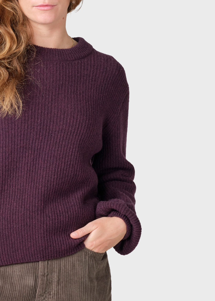 Klitmøller Merino Pullover Gerda knit Burgundy
