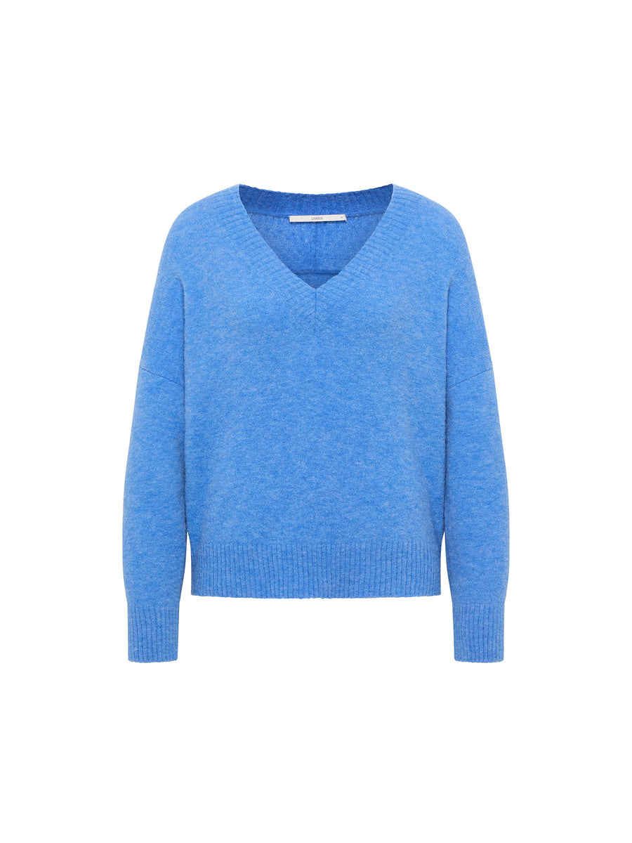 Lanius Pullover mit V-Ausschnitt blue