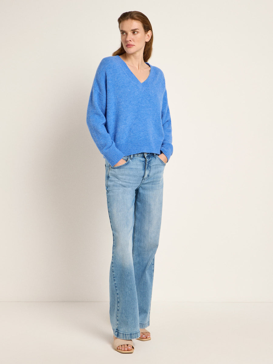 Lanius Pullover mit V-Ausschnitt blue