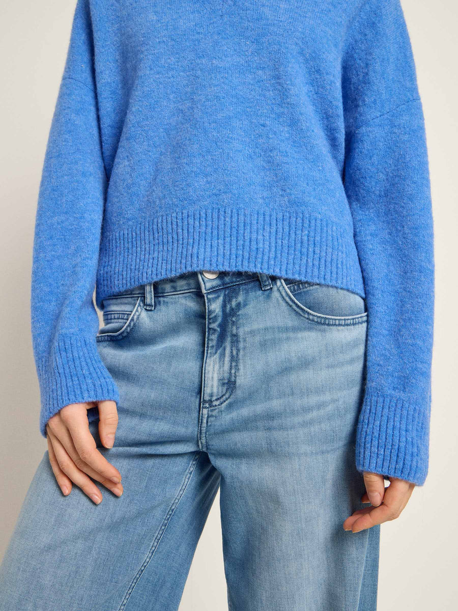 Lanius Pullover mit V-Ausschnitt blue