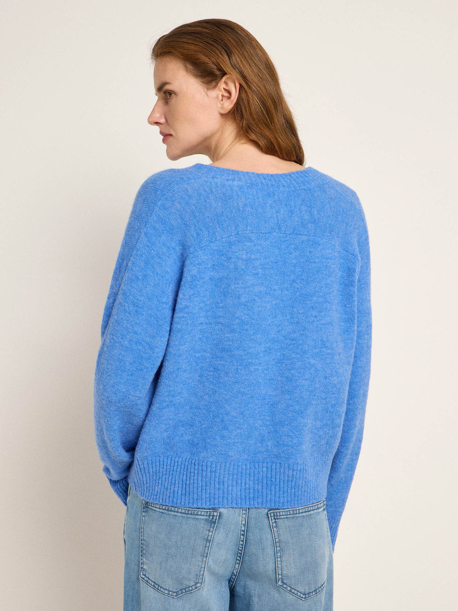 Lanius Pullover mit V-Ausschnitt blue