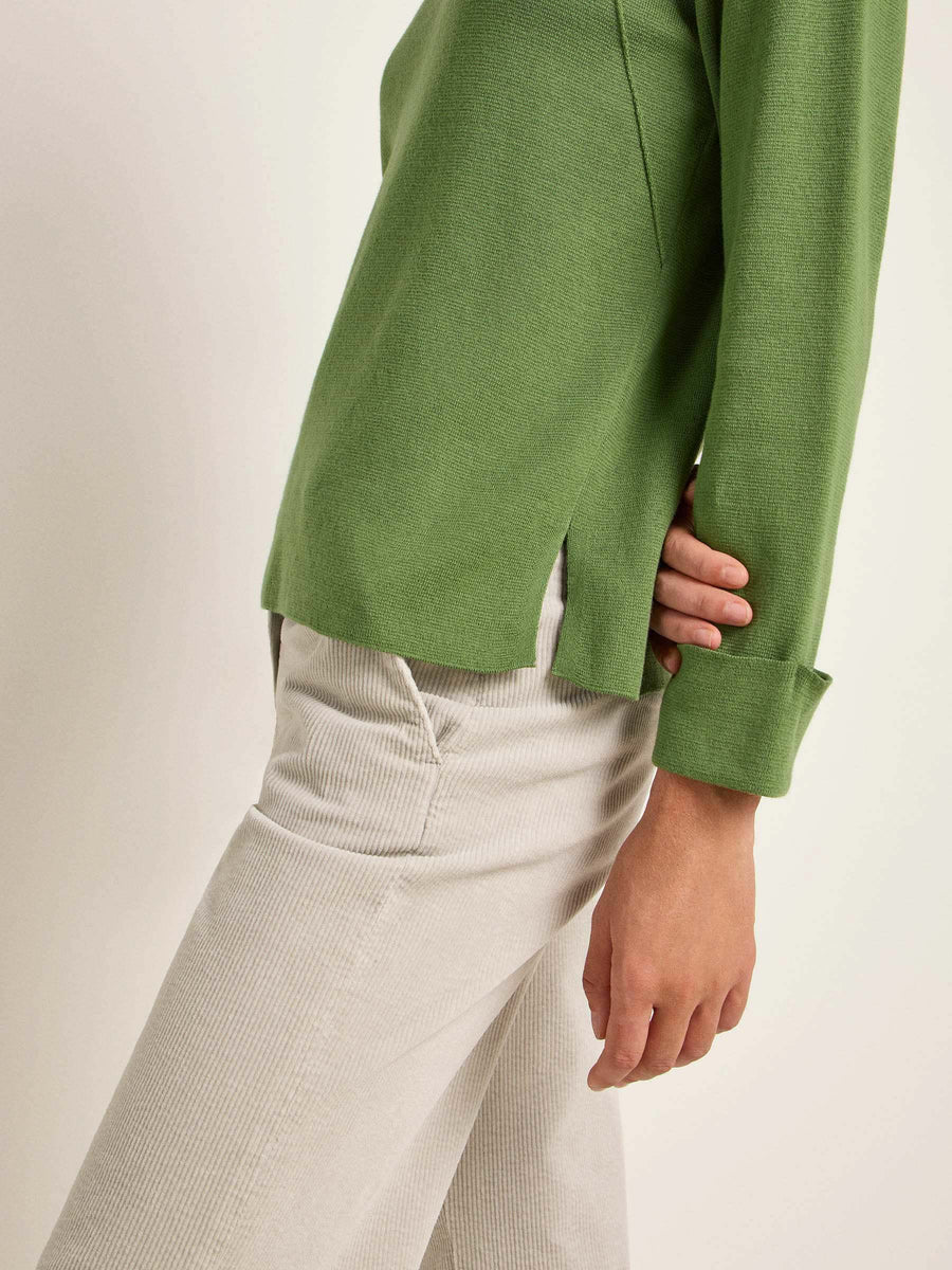 Lanius Pullover in Punto Milano GOTS sage