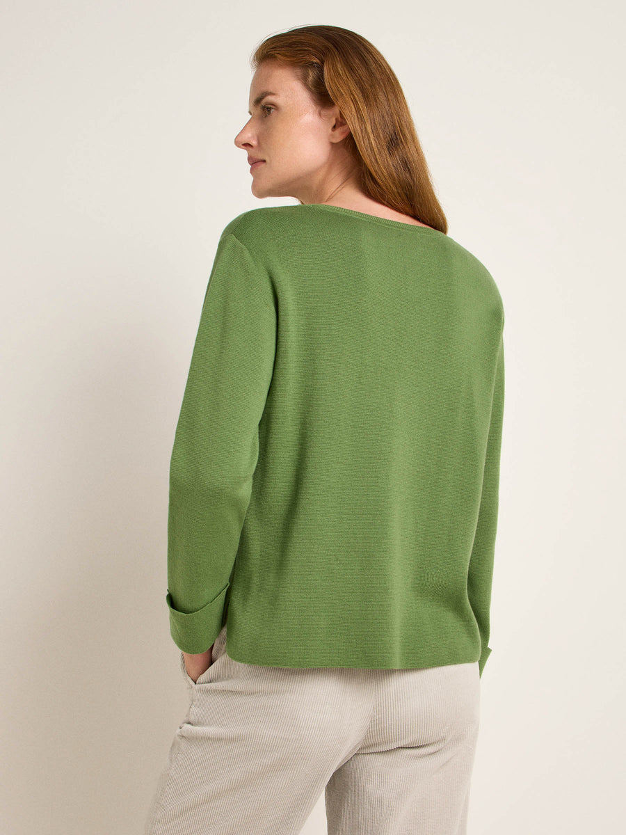 Lanius Pullover in Punto Milano GOTS sage