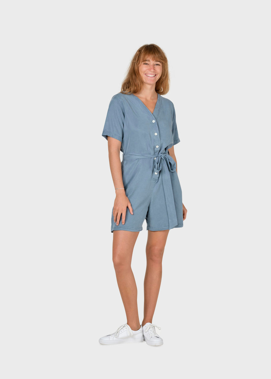 Klitmøller Collective - Klitmøller Marna short jumpsuit Sky blue - Grünbert