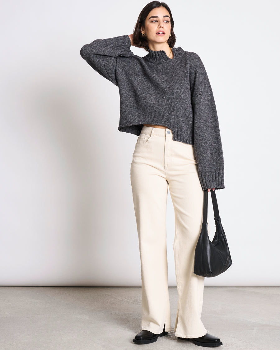 Jan N June Asymmetric Jumper Samea Dark Grey