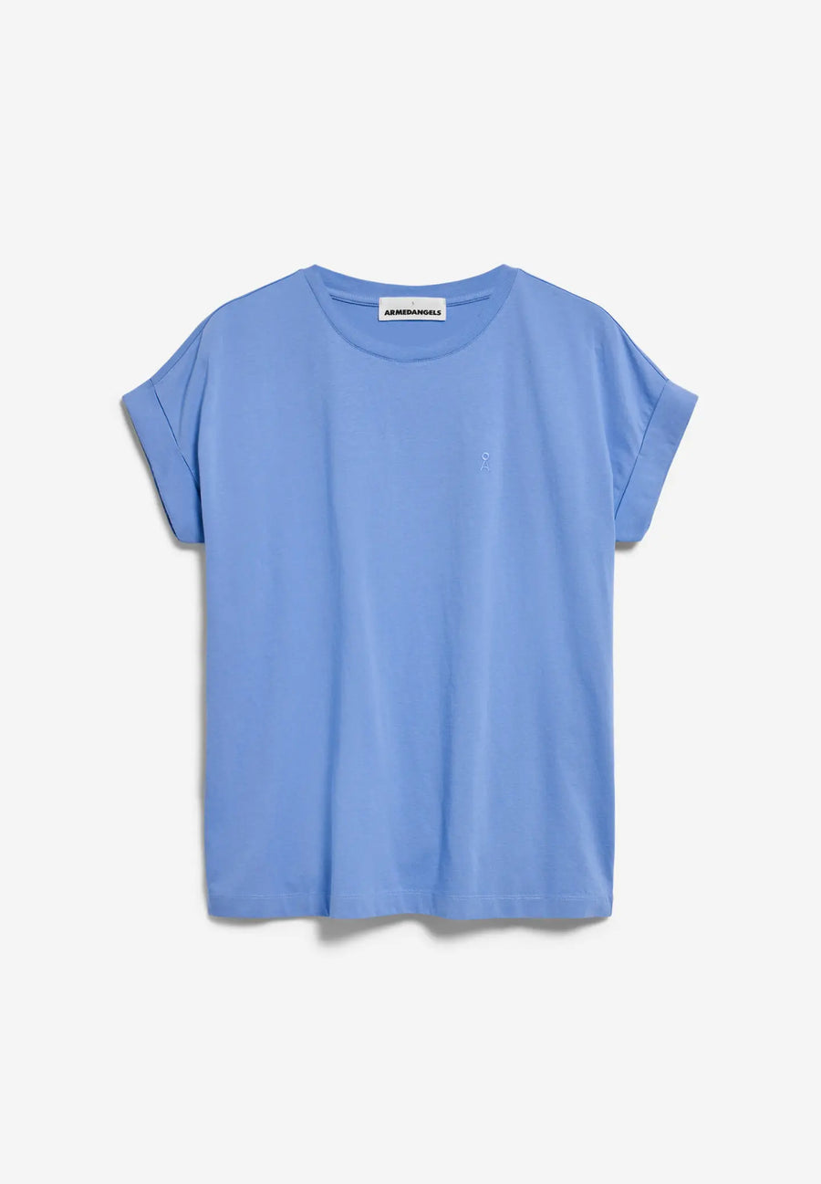 Armedangels T-Shirt Idaara blue bloom