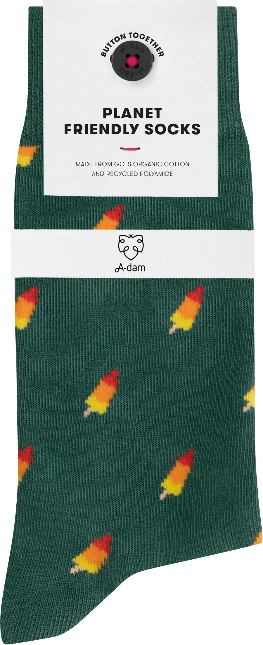 A-Dam Underwear - A-Dam Socks GREEN ROCKETS - Grünbert