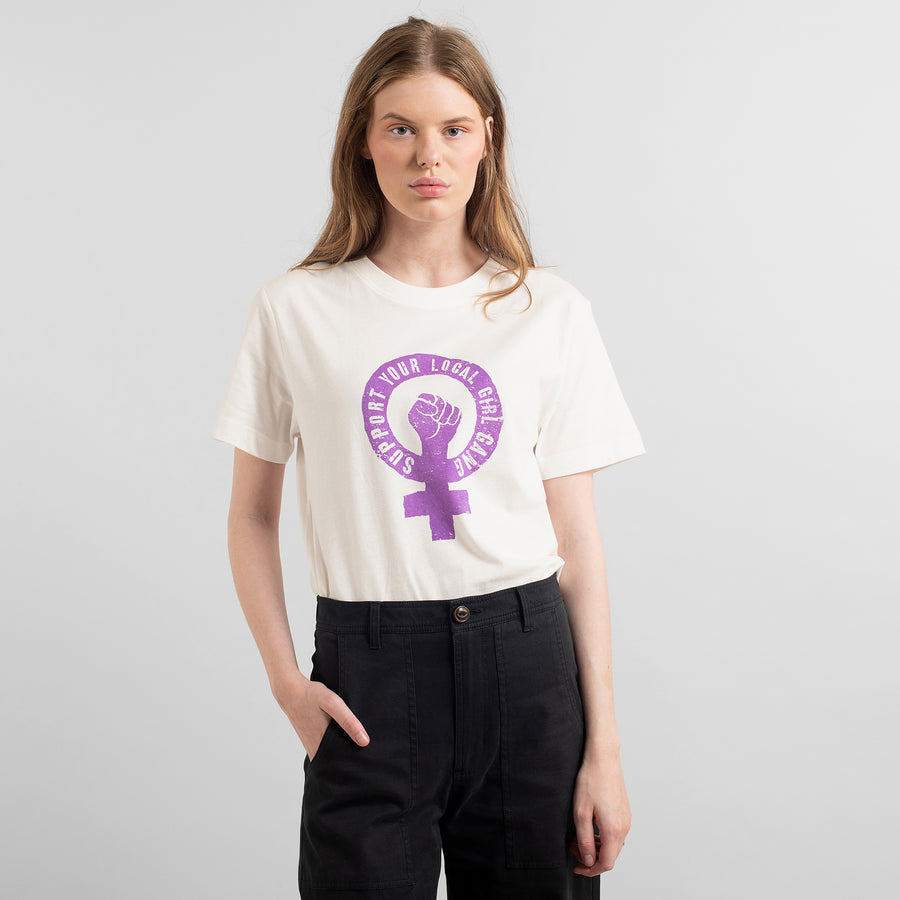 DEDICATED - Dedicated T-shirt Mysen Girl Gang Off-White - Grünbert